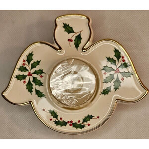 Vintage Lenox 5 Inch Holiday Angel Votive Candle Holder With Original Box